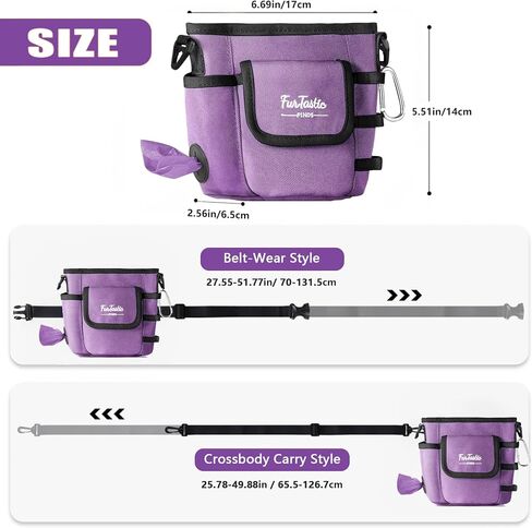 Dog Treat Pouch with Magnetic Closure for Pet Training in Kuwait