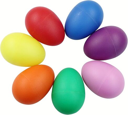 Hordion 14pcs Plastic Egg Shakers Percussion Musical Eggs Maracas Easter Egg for Party Favors Supplies Music Learning in Saudi Arabia