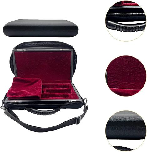 قضية مزمار ، حقيبة مزمار ضد الرطوبة مع حزام قابل للإزالة من الجلود الخفيفة الوزن لحمل الآلات الكلارينيت in Kuwait