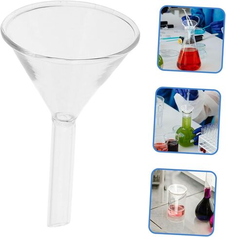 Valiclud 3pcs الزجاج العلمي الحشوة القمع واسعة مثلث الفم مثلث مرشح مختبر قمع زجاج قوي in Kuwait