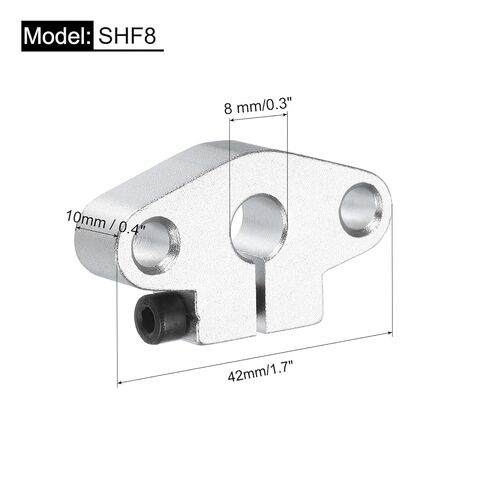 uxcell 4pcs shf8 الألومنيوم قضيب السكك الحديدية الدعم لعمود قطر 8 ملم ، وأدلة السكك الحديدية الخطية قوس متزايد مع وجع لآلة CNC ، والطابعة ثلاثية الأبعاد ، ومعدات الأتمتة in Kuwait
