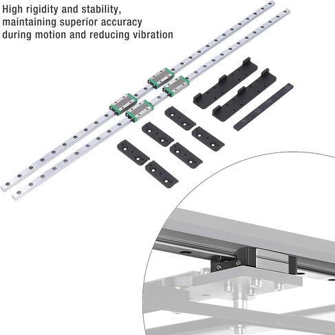 2pcs ترقية Y Axes Linear Guide Rail Kit High Carbon Steel Design Friction Low Priction for Neptune 3 Maximum ، Neptune 4 Maximum in Saudi Arabia