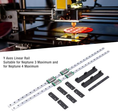 2pcs ترقية Y Axes Linear Guide Rail Kit High Carbon Steel Design Friction Low Priction for Neptune 3 Maximum ، Neptune 4 Maximum in Saudi Arabia