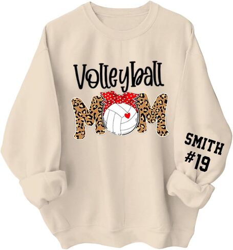 Personalized Volleyball Sweatshirt, Volleyball Sweatshirt, Volleyball Mom Shirt, Custom Gift for Mom in Saudi Arabia