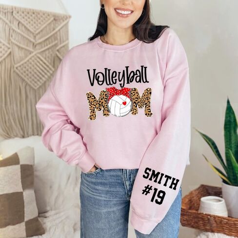 Personalized Volleyball Sweatshirt, Volleyball Sweatshirt, Volleyball Mom Shirt, Custom Gift for Mom in Saudi Arabia