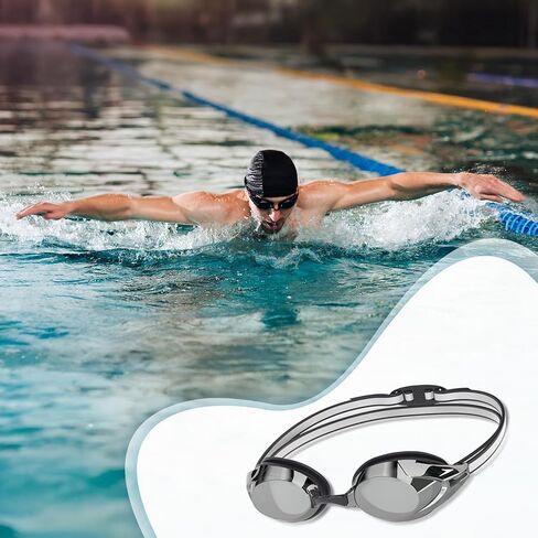 Speedo Vanquisher 3.0 Mirror Swim Goggles - Black | مضاد للضغط ، حماية الأشعة فوق البنفسجية ، عدسة 360 العين ، تناسب السباق الهيدروديناميكي in Saudi Arabia