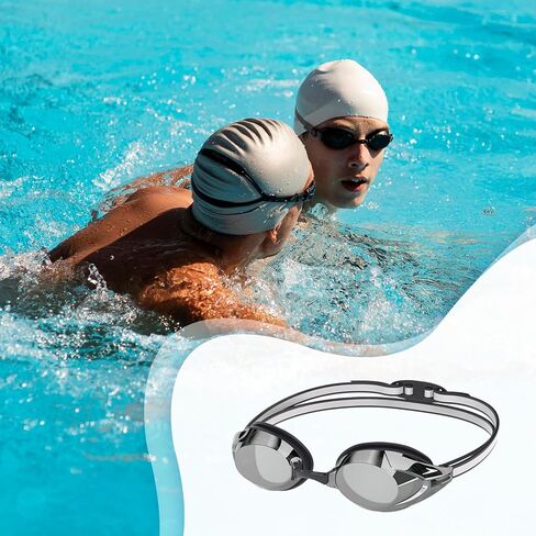 Speedo Vanquisher 3.0 Mirror Swim Goggles - Black | مضاد للضغط ، حماية الأشعة فوق البنفسجية ، عدسة 360 العين ، تناسب السباق الهيدروديناميكي in Saudi Arabia