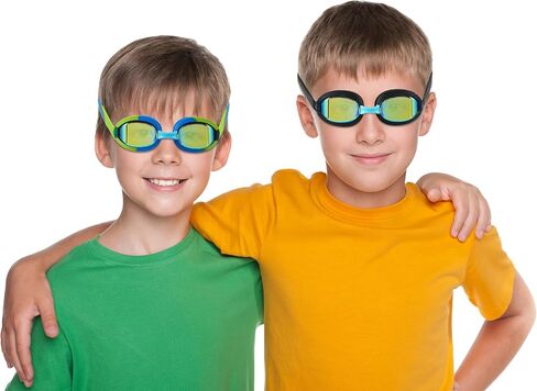 Kids Swim Goggles Age 3-14,2 Pack Swimming for Goggles Children/Boys/Girls with Case in Kuwait