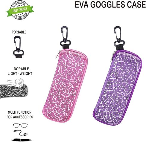 أطفال سباحة نظارات العمر 3-14،2 حزمة السباحة للنظارات الوظامية للأطفال/الأولاد/الفتيات مع حالة in Kuwait