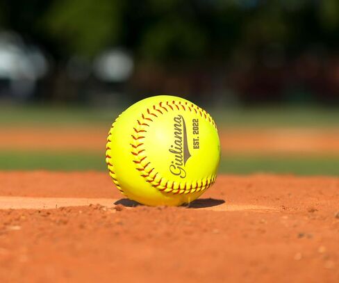 Personalized Leather Softball | Engraved Team Gift | Coach Gift | Softball Award, Trophy in Saudi Arabia
