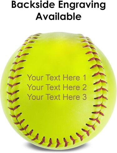 Personalized Leather Softball | Engraved Team Gift | Coach Gift | Softball Award, Trophy in Saudi Arabia