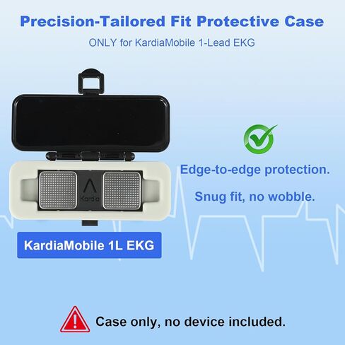 حالة قذيفة صلبة لـ Kardiamobile 6L & 6L MAX EKG Monitor - محمول ، تأثير ومقاوم للماء مع داخلي من السيليكون الناعم - حماية شاشة Kardia Mobile Heart أثناء التنقل in Kuwait