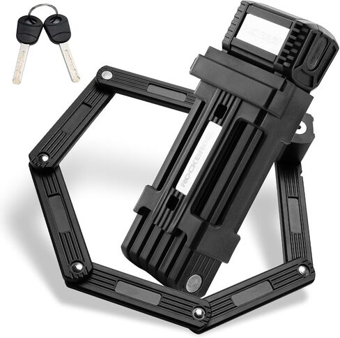 ROCKBROS Folding Design Chain Bike Lock – Heavy-Duty 3.3 lbs Portable Key Lock with Anti-Theft Alloy Steel, Waterproof & Rustproof for Bicycle, E-Bike, Scooter, Motorcycle in Saudi Arabia