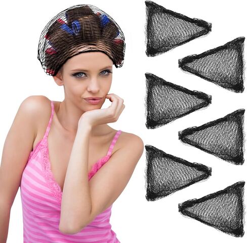 6 PCS مثلث شبكة الشعر شبكة الشعر ، التصميم والنوم الشباك الشبكة المرنة حافة الشعر للنساء صالون البكتور حماية تصفيفة الشعر 70.9 "× 37" × 37 " in Kuwait