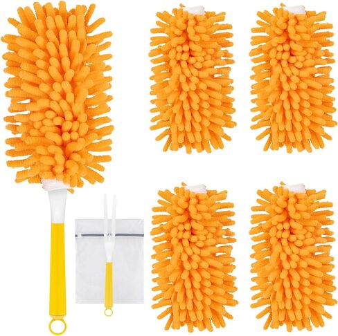 4 عبوات Duster Duster قابلة لإعادة الاستخدام لـ Swiffer ، تعبئة Dusters Microfiber 360 المتوافقة مع Duster Hand Swiffer (تضمين 1 مقبض ومغسلة حقيبة) in Kuwait