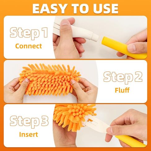 4 عبوات Duster Duster قابلة لإعادة الاستخدام لـ Swiffer ، تعبئة Dusters Microfiber 360 المتوافقة مع Duster Hand Swiffer (تضمين 1 مقبض ومغسلة حقيبة) in Kuwait