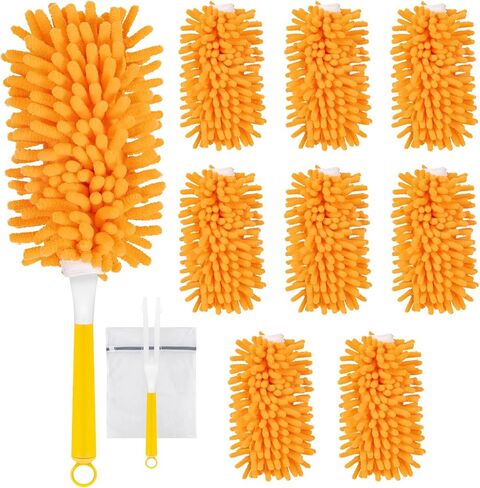 4 عبوات Duster Duster قابلة لإعادة الاستخدام لـ Swiffer ، تعبئة Dusters Microfiber 360 المتوافقة مع Duster Hand Swiffer (تضمين 1 مقبض ومغسلة حقيبة) in Kuwait