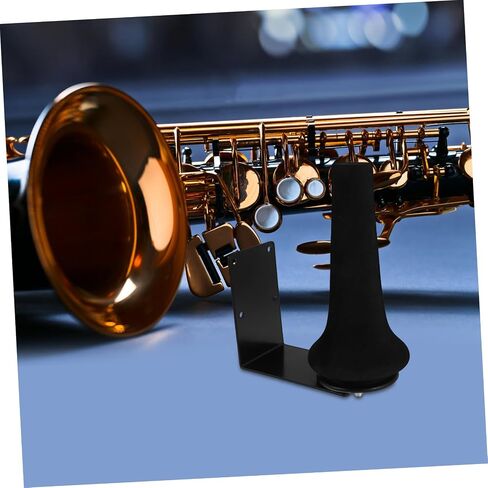 Saxophone and Flute Wall Mount Hanger Rack Adjustable Instrument Display Stand for Clarinet and Straight Pipe Storage Black Music Accessory Holder in Saudi Arabia