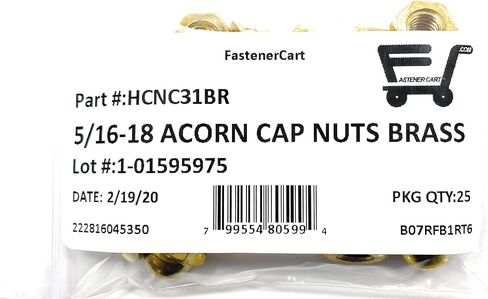 5/16-18 Acorn Cap Nuts Solid Brass (25 Pieces) in Saudi Arabia