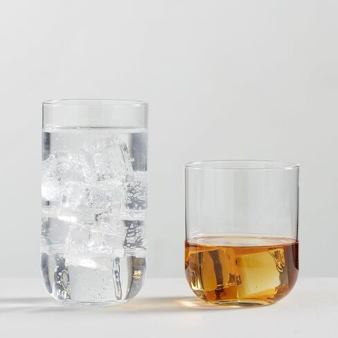 Luigi Bormioli Sublime Highball Classes مجموعة من 4-20 أوقية من أكواب الشرب لعصير الماء أو الكوكتيلات-الأواني الزجاجية الكريستالية الخالية من الرصاص مع الحافات المعززة وتصميم الحد الأدنى ، المصنوعة في إيطاليا in Kuwait