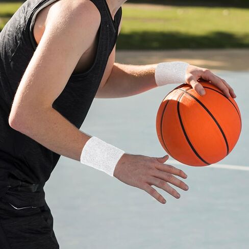 6 PCS Sports Wristbands ، Tennis Sweatbands Usporbentibent Guynastics Band Band Flastic Athletic Lrist Bands Breathable 3 بوصة معصم لكرة السلة التي تعمل على العمل in Kuwait