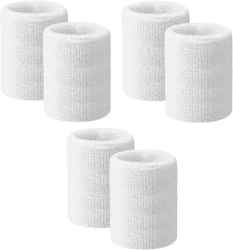 6 PCS Sports Wristbands ، Tennis Sweatbands Usporbentibent Guynastics Band Band Flastic Athletic Lrist Bands Breathable 3 بوصة معصم لكرة السلة التي تعمل على العمل in Kuwait