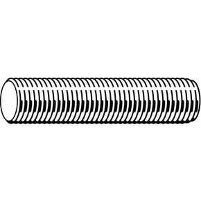 Fully Threaded Rod, 3/8"-24, 3 ft, Steel, Grade A, Zinc Plated Finish in Saudi Arabia