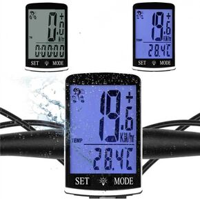 Bike Computer and Bicycle Odometer Wireless Big Secrren 3.3IN MPH KM/H Bike Speedometer with Automatic Wake-Up Cycling Old School Speed Tracker Multi-Functions in Kuwait
