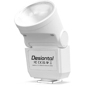 Mini Flash Speedlite ، Desiontal GN8 6200K Camera Light Flash Light for Sony Nikon Olympus Canon Fuiifilm Pentax Hot Whitface Camera ، 4 Power Level 300MAH بطارية 11/250S معدل فلاش (أسود) in Kuwait