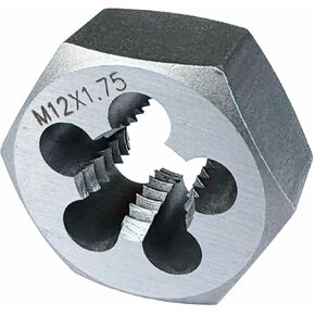 Metric M12 x1.75 Right Hand Hex Die for Fixed Die Screw Cutting & Tapping Repair Tool, Gcr15 Alloy Steel in Saudi Arabia