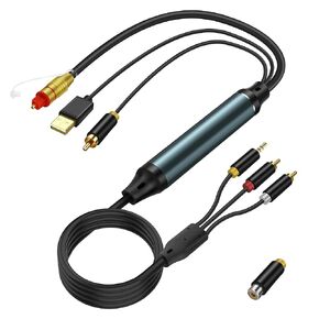 XMSJSIY SPDIF Fiber Optical Coaxial to RCA 3.5mm AUX Audio Cable Converter Adapter Digital to Analog Audio Converter with USB Power Cable for TV PS4 Xbox DVD -2M/6.5FT in Saudi Arabia