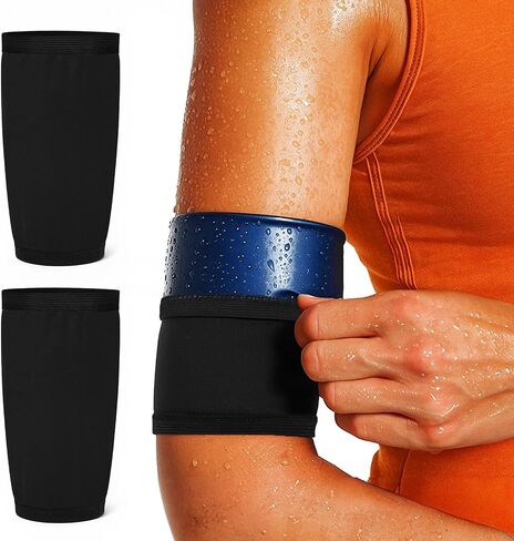 2 PCS Trimmers Women’s Arm Simlding الأسلحة الأسلحة الرياضية شكل ذراع الذراع العصابات العرق حزام التفاف يساعد على مشكل الأسلحة العلوية لممارسة تجريب الفقدان الفقدان السعرات الحرارية in Saudi Arabia