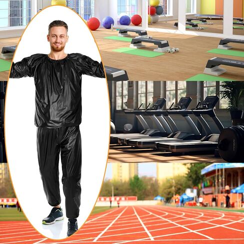 بدلة ساونا بحجم ساونا بحجم Cozypower مع حقيبة تخزين للرجال للنساء لذلة عرق خفيفة الوزن لخسارة لخسارة الوزن تمرينات التمارين الرياضية. in Saudi Arabia
