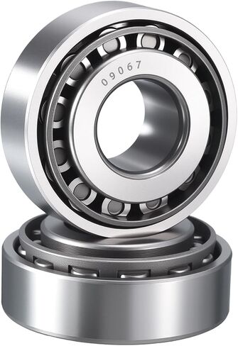 2 Pack 09067/195 Tapered Roller Bearing Cone and Cup Set, 0.75" Bore 1.938" OD 0.71" Cup Width, Chrome Steel Taper Bearings Set, ABEC-3 in Saudi Arabia