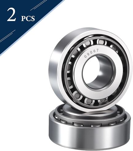 2 Pack 09067/195 Tapered Roller Bearing Cone and Cup Set, 0.75" Bore 1.938" OD 0.71" Cup Width, Chrome Steel Taper Bearings Set, ABEC-3 in Saudi Arabia