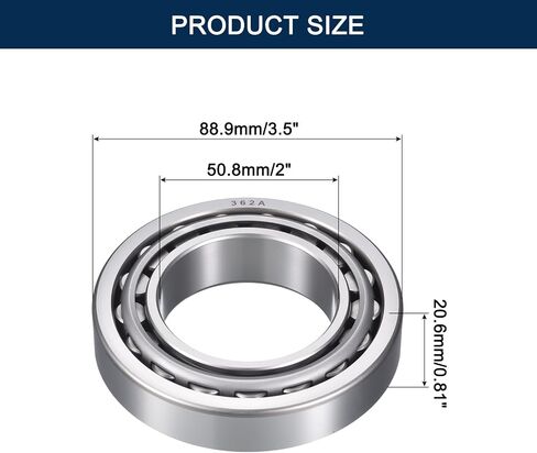 2 Pack 09067/195 Tapered Roller Bearing Cone and Cup Set, 0.75" Bore 1.938" OD 0.71" Cup Width, Chrome Steel Taper Bearings Set, ABEC-3 in Saudi Arabia
