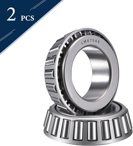 2 Pack 09067/195 Tapered Roller Bearing Cone and Cup Set, 0.75" Bore 1.938" OD 0.71" Cup Width, Chrome Steel Taper Bearings Set, ABEC-3 in Saudi Arabia