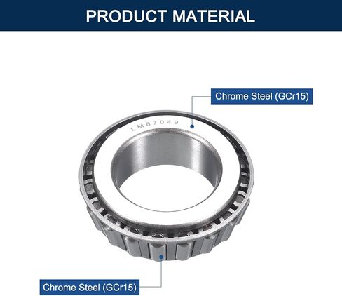 2 Pack 09067/195 Tapered Roller Bearing Cone and Cup Set, 0.75" Bore 1.938" OD 0.71" Cup Width, Chrome Steel Taper Bearings Set, ABEC-3 in Saudi Arabia