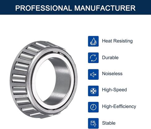 2 Pack 09067/195 Tapered Roller Bearing Cone and Cup Set, 0.75" Bore 1.938" OD 0.71" Cup Width, Chrome Steel Taper Bearings Set, ABEC-3 in Saudi Arabia