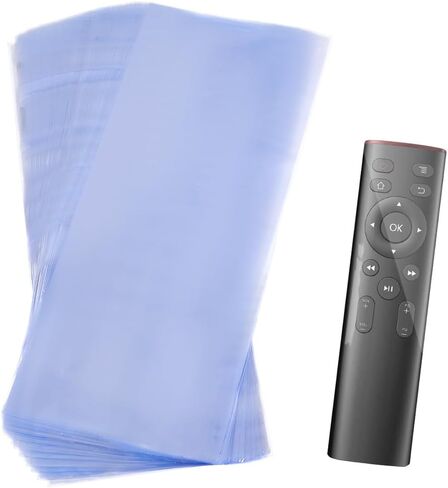 GORGECRAFT 100Pcs Clear Shrink Wrap Bags 7.9 x 3.2 Inch Plastic Remote Control Cover Protector Waterproof Dustproof Rectangle Film Heat Seal Bag for Packagaing Remote Control DIY Craft Projects in Saudi Arabia