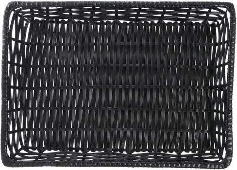 Hubert Wicker Storage Storage Basking Black Plastic - 13 "L x 18" W x 2 "H in Kuwait