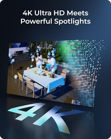 Reolink 4K/8MP Solar Security Camera Wireless Outdoor, Color Night Vision Outside Home Surveillance, 2.4/5GHz WiFi, Solar/Battery Powered, Human/Car/Animal Detection, No Extra Fee, Argus Eco Ultra Kit in Kuwait