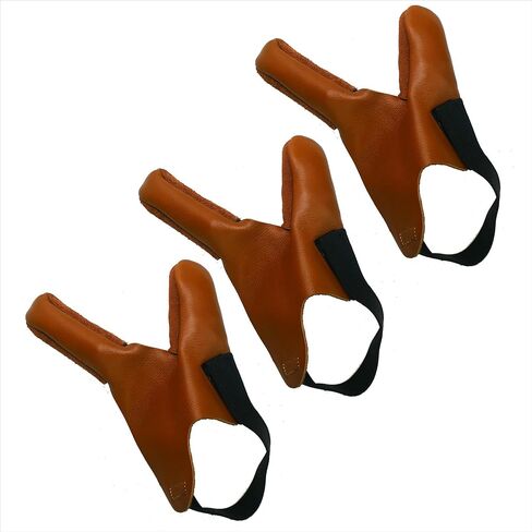 Head Layer Cowhide Double Finger Set, Anti Slip Fishing Gloves, Professional Finger Glove Protector, Neutral Elastic Band Outdoor Fishing Gloves 3-Piece Set in Saudi Arabia