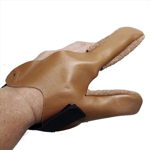 Head Layer Cowhide Double Finger Set, Anti Slip Fishing Gloves, Professional Finger Glove Protector, Neutral Elastic Band Outdoor Fishing Gloves 3-Piece Set in Saudi Arabia
