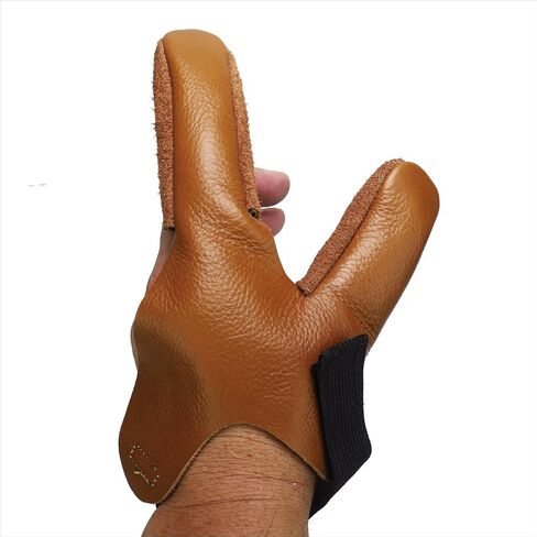 Head Layer Cowhide Double Finger Set, Anti Slip Fishing Gloves, Professional Finger Glove Protector, Neutral Elastic Band Outdoor Fishing Gloves 3-Piece Set in Saudi Arabia