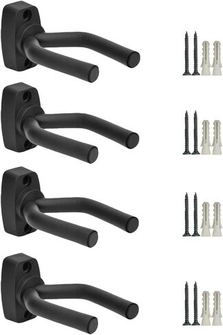 شماعات الجيتار HOOK HOOK MOUNT DISPLAY ACOUSTIC Guitar Stand Stankele Bass Mandolin Banjo Wall Hounds Black (1 ، 4+10) in Saudi Arabia
