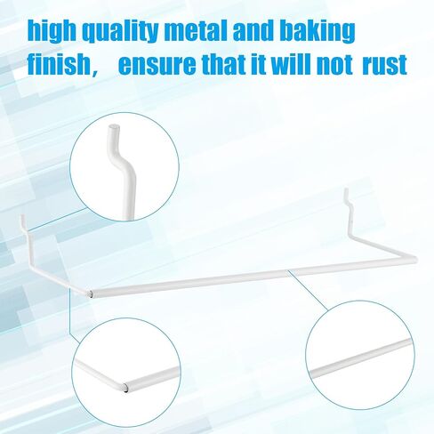 Nuanchu 8 Pcs Paper Towel Holder for Pegboard Extendable Peg Board Organizer Accessories Pegboard Towel Holder Accessories for Craft Room Laundry Room Kitchen Bathroom(White,11x4 Inch) in Saudi Arabia