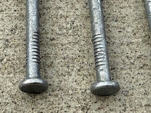 Sandbaggy 3" Joist Hanger Nails (appx. 55 nails/lb) - Barbed Shank, 9 Gauge Steel, 5/16" Diameter Round Head - 10d Nail (3, Pounds) in Saudi Arabia