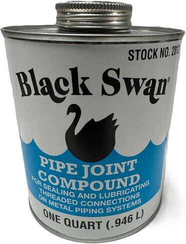 Black Swan Pipe Joint Compound -Soft-Set Pipe Thread Sealant – Non-Hardening - Reliable Leak Prevention - Drip-Resistant – 1/2 Pint with Brush Cap in Kuwait