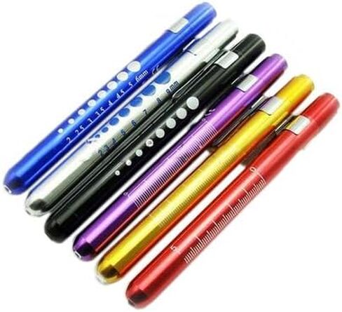 Move on Medical Penlight Pocket Pen Flashlight Emergency Relief Replaceable Battery Reusable Suitable for Surgeons, Nurses, Multicolor in Saudi Arabia